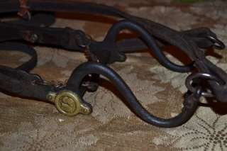   War Model 1859 Bit and Old Headstall with Coin Rosettes/Buttons  