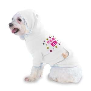   KIM Hooded (Hoody) T Shirt with pocket for your Dog or Cat XS White