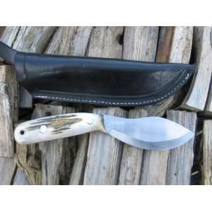  Reduced   Nessmuk Bushcraft Knife   Hand Made   Stag 