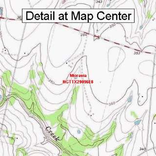  USGS Topographic Quadrangle Map   Moravia, Texas (Folded 
