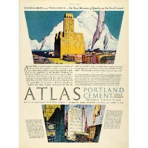  1928 Ad Atlas Portland Cement Architecture NY Telephone 