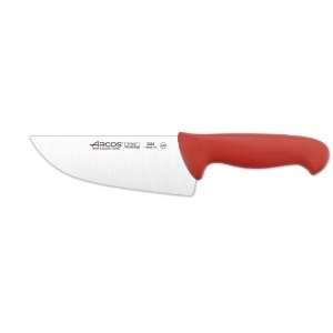   Inch 170 mm 2900 Range Wide Blade Butcher Knife, Red