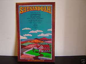   SHENANDOAH POSTER THEATER OLD CAST BROADWAY THICK CARD STOCK  