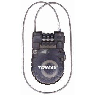 Trimax T33RC Retractable Cable 3 Digit Combo Lock (90cm x 2.4mm) by 