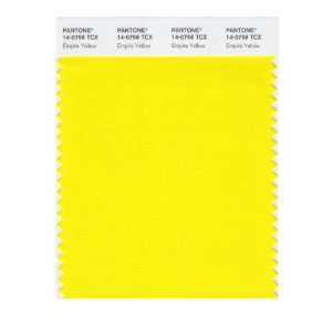 PANTONE SMART 14 0756X Color Swatch Card, Empire Yellow  