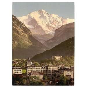 Photochrom Reprint of Interlaken, hotels, Bernese Oberland 