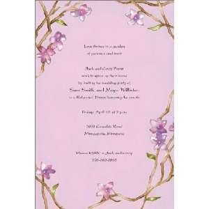 Violet Orchids Printable Invitation 