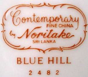 NORITAKE china BLUE HILL 2482 pttrn SUGAR BOWL & Lid  