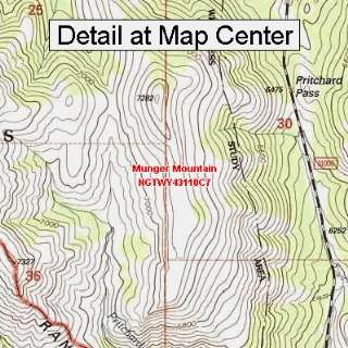  USGS Topographic Quadrangle Map   Munger Mountain, Wyoming 