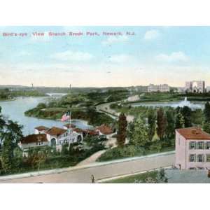 Branch Brook Park, Newark, 1911 Vintage Reproduction Poster