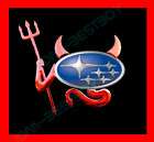 SUBARU RED Devil Demon Decal Sticker Car Emblem logo (Fits 2002 