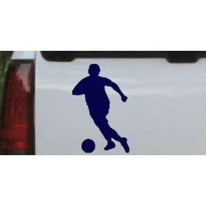 Navy 30in X 19.5in    Soccer Player Sports Car Window Wall 