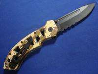 BUCK KNIFE BU872CMX DESERT CAMO SANDMAN HALF SERRATED NIB  