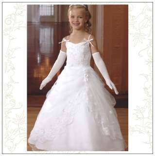 Beautiful Halter Style Flower Girl Pageant Wedding Dress Size 6.8.10 