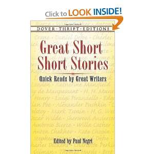   Great Writers (Dover Thrift Editions) [Paperback] Paul Negri Books