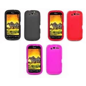   Silicone Cover Cases (Black, Red, Hot Pink) Cell Phones & Accessories