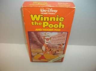 Walt Disney Winnie the Pooh and Tigger Too   VHS kids cartoon Video 