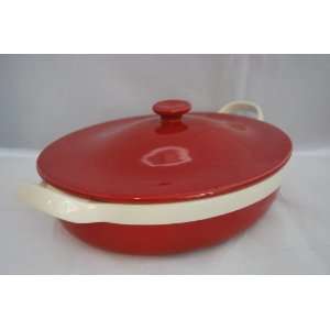  Wolfgang Puck 2.9qt Oval Covered Casserole Pan(red 