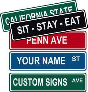 Personalized Custom Street Signs   6 x 24 Aluminum  