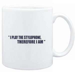  Mug White i play the guitar Stylophone, therefore I am 