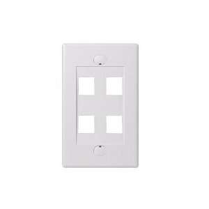 BELKIN COMPONENTS Single Gang Faceplate 4 Ports White 