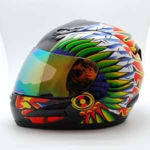  Motorcycle Street Bike Indian Full Face Adult Helmet Automotive