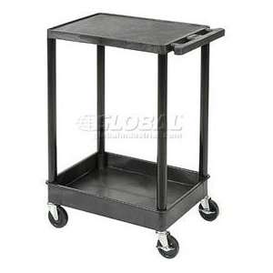  Flat Top Shelf Plastic Utility Cart 400 Lb. Capacity