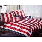 NEW STOREHOUSE STAR TWIN SIZE QUILT QUILTED COVERLET RED WHITE BLUE 