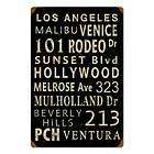 Los Angeles Towns Vintage Metal Sign California Hollywood