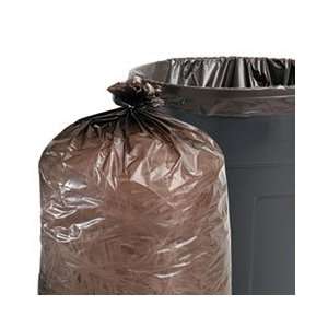 com Total Recycled Content Trash Bags, 60 gal, 1.5mil, 38 x 60, Brown 