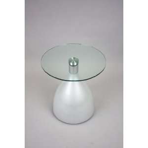    19 Round Side Table   White Candy Drop Base