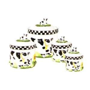  COW 3 D Canisters Set of 4 ^NEW^ Canister
