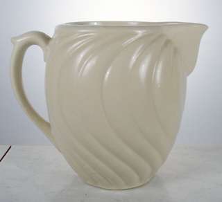 VINTAGE USA U.S.A AMERICAN BISQUE POTTERY PITCHER  