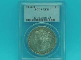 PCGS Certified 1893 O Morgan Silver Dollar $1 Coin XF45  