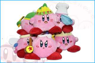 New super mario （Kirby） Plush Figure Toy Set   7(6 pcs)  