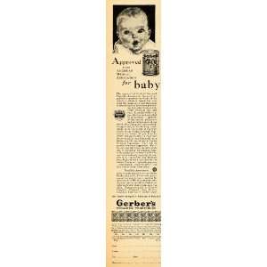  1930 Ad Gerbers Strained Vegetables Baby Food Canning 