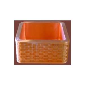   Basket Weave Apron 3.5 Drain Cutout Brushed S154BN
