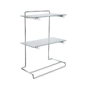  Smedbo FK462 Outline Wall Mount Shelf with Double Towel 