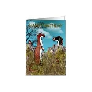  Birthday Card With Stoats And Mice Card Health & Personal 