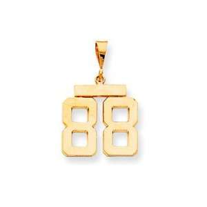  Sports Number 2 Digit Charm, Yellow Gold Jewelry