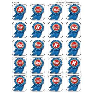   CREATED RESOURCES BLUE RIBBON STICKERS 120 STKS 