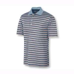 Adidas 2009 Mens ClimaCool M stitch Bar Stripe Golf Polo Shirt 