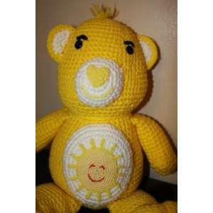 Funshine Care Bear Handmade Crochet Stuffed Animal Character 