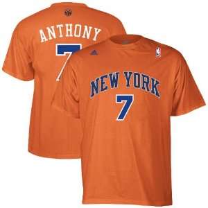  NBA adidas New York Knicks #7 Carmelo Anthony Orange Net 