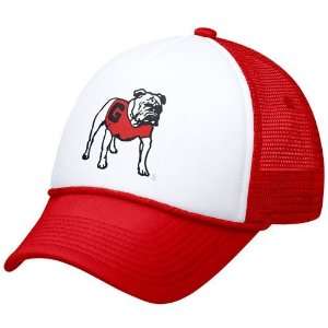 com Nike Georgia Bulldogs White Red Vault Mesh Adjustable Trucker Hat 