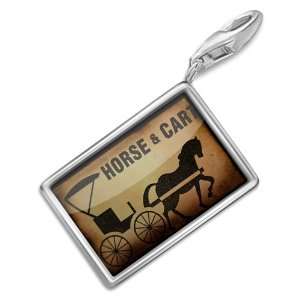  FotoCharms Horse & Carriage   Charm with Lobster Clasp 
