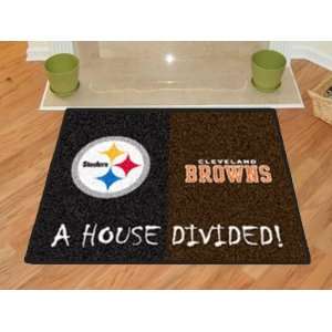  FanMats Pittsburgh Steelers Cleveland Browns House Divided 