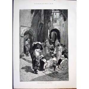  Casba Algiers Africa Street Montbard Old Print 1881