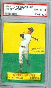 1964 topps Stand Up psa 8 Mickey Mantle Yankees  