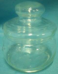   Crystal Heritage Clear 4 1/2 Candy Dish with Knob Lid 3 1/2 Dia
